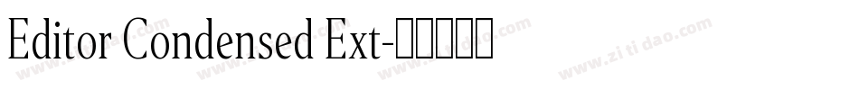 Editor Condensed Ext字体转换